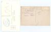 Cyril Cecil Smart. Warwickshire & Glamorgan 1920-1946. Original mono real photograph postcard of Smart, head and shoulders in cameo. Signed in ink to the lower border by Smart. Official stamp for A. Wilkes & Son, West Bromwich to verso. Very good conditio - 2