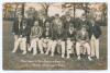 &lsquo;Glostershire [sic] Trial Match at Moreton. The Gloster County Team&rsquo; c.1905. Original mono real photograph postcard of thirteen members of the Gloucestershire team seated and standing in rows wearing cricket attire, caps and assorted blazers. Captain, Gi