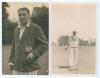 Charles John &lsquo;Charlie&rsquo; Barnett. Gloucestershire & England 1927-1948. Excellent original mono real photograph postcard of Barnett standing three quarter length wearing cricket attire and Gloucestershire blazer, hand in pocket. Very nicely signed in black i