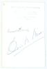 Denis Neville Moore. Gloucestershire & Oxford University 1930-1936. Original mono real photograph plain back postcard of Moore in cameo, full length walking out to bat at Scarborough. Signed in blue ink by Moore to the image, and again to the verso. Offic - 2