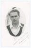 Dennis Brookes. Northamptonshire & England 1934-1959. Original mono real photograph postcard of Brookes, head and shoulders in cameo wearing cricket attire. Nicely signed in ink by Brookes to lower border and dated 21st June 1939. Official stamp for A. Wi