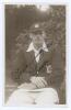 William Walter Keeton. Nottinghamshire & England 1926-1952. Early sepia real photograph postcard of Keeton seated half length, wearing Nottinghamshire cap and blazer. C.H. Richards of Nottingham. Very nicely signed in ink to the photograph by Keeton. Post