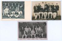 Surrey C.C.C. team postcards 1902-1907. Three early mono postcards for Surrey teams depicted seated and standing in rows wearing cricket attire. Includes two real photograph postcards, one of the 1902 team, Dainty Series, the other of the 1907 team by Sco