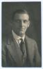 John William &lsquo;Bill&rsquo; Hitch. Surrey & England 1907-1925. Early mono real photograph studio portrait postcard of Hitch, head and shoulders wearing formal attire. From a photograph by the Sydney studios of May Moore. Postally unused. Minor corner wear, otherw