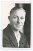 Gerald Spencer Mobey. Surrey 1930-1948. Original mono real photograph postcard of Mobey, head and shoulders wearing cricket attire and blazer. Nicely signed in ink to the photograph by Mobey. Official stamp to verso for A. Wilkes & Son, West Bromwich and 