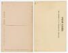 Thomas Walter Hayward. Surrey & England 1893-1914. Three early mono real photograph postcards of Hayward, fully length in various batting poses wearing cricket attire and Surrey cap. Publishers are Rival Photographic Series no. 1612, R. Thiele, and Rotary - 2