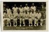 Sussex, Hove 1923. Mono real photograph postcard of the team standing and seated in rows with Arthur Gilligan, Captain to centre, the umpires to either end. The postcard by T.W.S. Wiles of Hove. Postally unused. Sold with a further real photograph postcar - 3