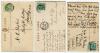 Charles Burgess Fry, Sussex & England 1892-1921. Three postcards of Fry, one sepia, two mono, two real photograph and one printed. One head and shoulders and two batting pose images, publishers are Hartmann, Rotary and one unknown. The Hartmann postcard s - 2