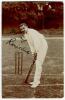 Kumar Sri Ranjitsinhji. Sussex & England 1895-1920. Mono real photograph postcard of Ranjitsinhji standing full length at the crease in batting pose. Very nicely signed in ink to the image &lsquo; Yours truly Ranjitsinhji&rsquo;. Short message to verso which may well