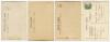 Kumar Sri Ranjitsinhji. Sussex & England 1895-1920. Four postcards of Ranjitsinhji, two sepia, two mono, one real photograph and three printed. All batting pose images, publishers are &lsquo;Famous Cricketers S.C., H&rsquo;, Thiele and two by Wrench. Good condition - 2