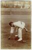 Joseph &lsquo;Joe&rsquo; Vine. Sussex & England 1896-1922. Excellent sepia real photograph postcard of Vine in fielding pose. Foster of Brighton. Good condition