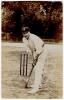 Joseph &lsquo;Joe&rsquo; Vine. Sussex & England 1896-1922. Excellent sepia real photograph postcard of Vine in batting pose at the wicket. Foster or Hawkins of Brighton. Good condition