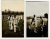 Sussex. Two candid real photograph postcards of Sussex batsman walking into together having batted in a match. The first shows Bowley and Duleepsinhji and is dated to verso in ink wither 1927 or 1929 and the second shows Bowley and Gilligan at Hove. Publi