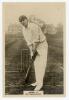 George Gunn. Nottinghamshire & England 1902-1932. Phillips ‘Pinnace’ premium issue cabinet size mono real photograph trade card of Gunn, standing full length at the wicket in batting pose, wearing Nottinghamshire cap. No. 65.C. 4”x6”. Plain back. Very goo