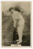 Wilfred Richard Daniel Payton. Nottinghamshire 1905-1931. Phillips ‘Pinnace’ premium issue cabinet size mono real photograph trade card of Payton, standing full length at the wicket in batting pose, wearing Nottinghamshire cap. No. 63.C. 4”x6”. Plain back