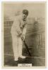 John Richmond Gunn. Nottinghamshire & England 1896-1925. Phillips &lsquo;Pinnace&rsquo; premium issue cabinet size mono real photograph trade card of Gunn, standing full length at the wicket in batting pose, wearing Nottinghamshire cap. No. 64.C. 4&rdquo;x6&rdquo;. Plain back. V