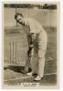 Cecil John Burditt Wood. Leicestershire & London County 1896-1923. Phillips ‘Pinnace’ premium issue cabinet size mono real photograph trade card of Wood, standing full length at the wicket in batting pose. No. 68.C. 4”x6”. Plain back. Very light creasing 