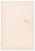 George Joseph Thompson. Northamptonshire, Auckland & England 1909-1922. Phillips &lsquo;Pinnace&rsquo; premium issue cabinet size mono real photograph trade card of Thompson, full length wearing batting attire at the crease. No. 75.C. 4&rdquo;x6&rdquo;. Plain back. A rarer card - 2