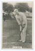 Henry Knollys Foster. Oxford University & Worcestershire 1894-1925. Phillips &lsquo;Pinnace&rsquo; premium issue cabinet size mono real photograph trade card of Foster, full length in batting pose. No. 84.C. 4&rdquo;x6&rdquo;. Plain back. Very good condition.