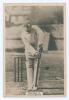 Frederick Albert ‘Dick’ Pearson. Worcestershire & Auckland 1900-1926. Phillips ‘Pinnace’ premium issue cabinet size mono real photograph trade card of Pearson standing full length at the crease wearing cricket attire and Worcestershire cap. No. 92.C. 4”x6