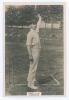 James Sutcliffe Heap. Lancashire 1903-1921. Phillips ‘Pinnace’ premium issue cabinet size mono real photograph trade card of Heap standing full length at the crease in bowling pose. No. 95.C. 4”x6”. Plain back. Very good condition.