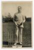 Frank Edward Woolley. Kent & England 1906-1938. Phillips ‘Pinnace’ premium issue cabinet size mono real photograph trade card of Woolley standing full length at the wicket holding a ball. No. 25.C. 4”x6”. Plain back. Very good condition.