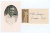 Elias Henry &lsquo;Patsy&rsquo; Hendren. Middlesex & England 1907-1937. Original mono real photograph postcard of Hendren, head and shoulder wearing cricket attire, in cameo. The postcard by Albert Wilkes & Son, West Bromwich. Sold with an excellent signature of Hend