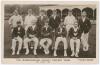 Warwickshire C.C.C. 1923. Original mono real photograph postcard of the 1923 Warwickshire team, seated and standing in rows wearing cricket attire and some blazers. Printed title to lower border. Photo by Percy Wynne, published by Adams of Birmingham. Pos