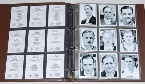 Modern collectors&rsquo; cards and postcards. Two files comprising &lsquo;Cricket Personalities 1940/50s&rsquo; 1st, 2nd, 3rd, 4th, 5th & 6th series, each of 24 cards, &lsquo;Cricket Parade 1940/50s&rsquo; (24 cards), &lsquo;Cricketers from Overseas&rsquo; (1st series, 36 cards) published by Spor