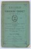 &lsquo;Record of Yorkshire Cricket for the season of 1881&rsquo;. Rare first year of issue. Printed and published by Fletcher & Speight, Bury 1882. Original green paper wrappers. Ownership signature to title page of J.H. Stainton, Yorkshire cricket journalist. Padwic