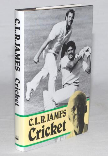 &lsquo;Cricket&rsquo;. C.L.R. James, edited by Anna Grimshaw. London 1986. Original hardback with very good dustwrapper. Inscribed and signed by James in later years, &lsquo;Cricket; to greet a fellow disciple. C.L.R. James&rsquo;. Padwick II 3273. Slipped in is a newspaper cutt