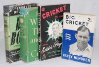 Signed cricket books. Four titles, each signed by the author. Includes two hardbacks with dustwrappers, ‘The Ins and Outs of Cricket’, R.E.S. Wyatt, London 1936. ‘Express Deliveries’, Bill Bowes, London 1950, signed to the title page by Bowes with dedicat