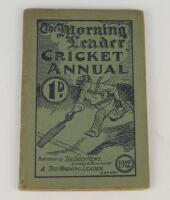 The Morning Leader Cricket Annual 1912’. Edited by ‘The Rover’ Alfred Gibson. Published by The Daily News and The Morning Leader. 96pp. Original decorative green paper wrappers. Padwick 1114. Minor soiling to wrappers, rusting to staples, otherwise in goo