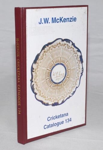 J.W. Mckenzie. Cricketana Catalogue 134. With an introduction &lsquo;J.W. Goldman. Life with one of the great collectors&rsquo;. By his son Alfred Goldman. Ewell 2005. Original pictorial cloth-backed boards. Limited edition of 25 numbered copies, signed by Alfred Gol