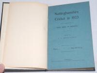 F.S. Ashley-Cooper, Nottinghamshire cricket. Three titles by Ashley-Cooper bound together in one volume in black cloth with gilt title to spine, original wrappers of all three retained. Bookplate of J.W. Goldman to inside front cover. Titles are ‘Nottingh