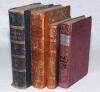 Early general titles with cricket content. Four hardback titles comprising early references to cricket. ‘The Sporting Magazine’, Vol. 21 ‘New Series’ (or Vol. 71 ‘Old Series’), London 1828, bound in quarter leather and marbled boards, splitting to front h