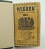 Wisden Cricketers&rsquo; Almanack 1938, 1939 and 1940. 75th to 77th editions. Bound in dark green boards, with original limp cloth covers, with gilt titles to spine. All three editions with worn and stained covers, the 1940 edition with old tape marks to the in - 3