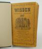 Wisden Cricketers’ Almanack 1946 to 1949. All four editions bound in dark green boards, with original limp cloth covers, with gilt titles to spine. The 1947 with wear and age toning to covers, the 1949 edition with some light soiling to covers otherwise i - 2