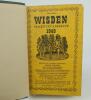 Wisden Cricketers’ Almanack 1946 to 1949. All four editions bound in dark green boards, with original limp cloth covers, with gilt titles to spine. The 1947 with wear and age toning to covers, the 1949 edition with some light soiling to covers otherwise i - 4