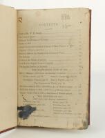 Wisden Cricketers’ Almanack 1880. 17th edition. Bound in maroon boards, lacking original paper wrappers, title page and advertising pages at rear, with gilt titles to spine. Some wear and staining to boards, some insect damage to ‘Contents’ page and to a 