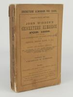 Wisden Cricketers’ Almanack 1888. 25th edition. Original paper wrappers. Some wear with small split and small loss to spine paper, minor soiling to wrappers, corner crease to front wrapper otherwise in good/very good condition