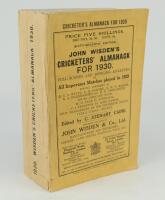 Wisden Cricketers’ Almanack 1930. 67th edition. Original paper wrappers. Very good condition