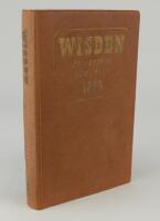 Wisden Cricketers’ Almanack 1943. 80th edition. Original hardback. Only 1400 hardback copies were printed in this war year. The boards and spine paper are worn and and the front board and spine are almost completely devoid of titles or dates which have fa