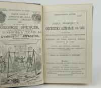 Wisden Cricketers’ Almanack 1887. 24th edition. Bound in blue/green boards, lacking original wrappers, with gilt titles to spine. Name handwritten in ink to top border of the first advertising page otherwise in very good condition. Pages checked, complete