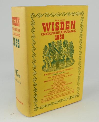 Wisden Cricketers&rsquo; Almanack 1968. Original hardback with dustwrapper. Odd very minor faults otherwise in good/very good condition
