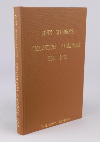 Wisden Cricketers&rsquo; Almanack 1879. Willows softback reprint (1991) in light brown hardback covers with gilt lettering. Limited edition 497/1000. Good/very good condition