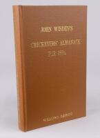 Wisden Cricketers’ Almanack 1884. Willows softback reprint (1984) in light brown hardback covers with gilt lettering. Limited edition 177/500. Good/very good condition