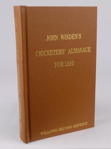 Wisden Cricketers&rsquo; Almanack 1886. Willows second softback reprint (2005) in light brown hardback covers with gilt lettering. Limited edition 112/250. Good/very good condition