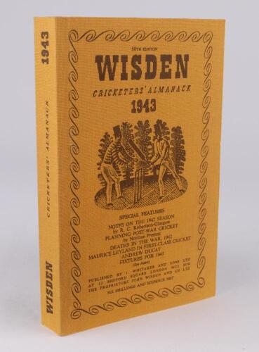 Wisden Cricketers&rsquo; Almanack 1943. Willows softback reprint (2000) in softback covers. Limited edition 665/750. Very good condition