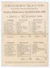 &lsquo;I Zingari v. The Liverpool Club&rsquo; 1859. Original early single sided scorecard for the match Gentlemen of Liverpool v I Zingari played at &lsquo;Liverpool Ground Wavertree&rsquo; on 19th & 20th July 1859. Batting first, I Zingari reached 144 in their first innings, Ge